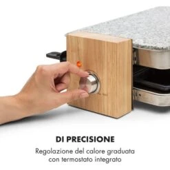 Klarstein Prime-Rib Raclette Grill Per 8 Pers. 1500 W Piastra In Pietra Naturale Acciaio Inox Piedini In Legno 11 Klarstein Prime-Rib Raclette Grill Per 8 Pers. 1500 W Piastra In Pietra Naturale Acciaio Inox Piedini In Legno -Piccoli Elettrodomestici Negozio 13296465 5