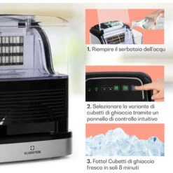 Klarstein Kristall Macchina Del Ghiaccio 2 Dimensioni Serbatoio Dell'acqua 2,5 L -Piccoli Elettrodomestici Negozio 14061896 4