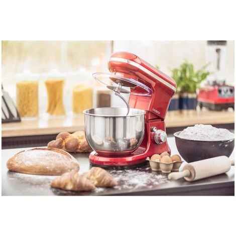 Robot Da Cucina Mixer Planetaria Impastatrice Sbattitore 1.200 W 5 Litri Rosso 6 Robot Da Cucina Mixer Planetaria Impastatrice Sbattitore 1.200 W 5 Litri Rosso - immagine 4