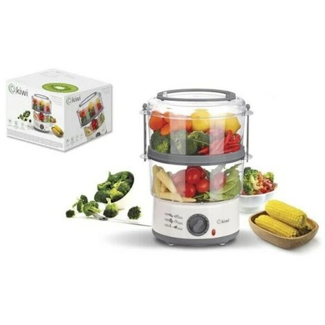 Cuocitore A Vapore Elettrico Kiwi KFS-2903 5 L 500W Bianco 3 Cuocitore A Vapore Elettrico Kiwi KFS-2903 5 L 500W Bianco