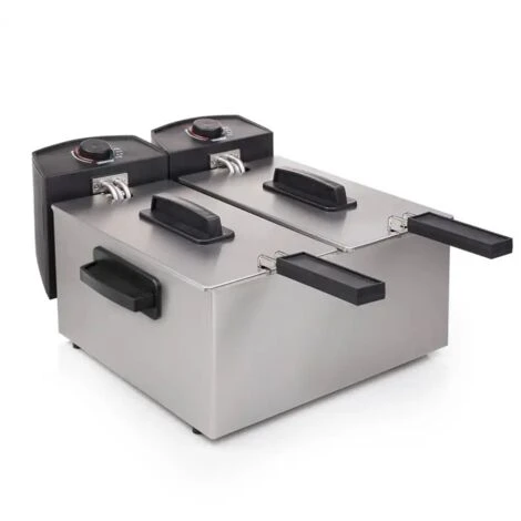 Friggitrice Elettrica Princess Doppia Vasca 2 Cestelli Potenza 2x1800 Watt 4 Friggitrice Elettrica Princess Doppia Vasca 2 Cestelli Potenza 2x1800 Watt - immagine 2
