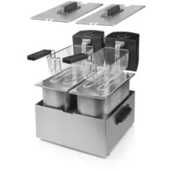 Friggitrice Elettrica Princess Doppia Vasca 2 Cestelli Potenza 2x1800 Watt 9 Friggitrice Elettrica Princess Doppia Vasca 2 Cestelli Potenza 2x1800 Watt -Piccoli Elettrodomestici Negozio 16142354 3