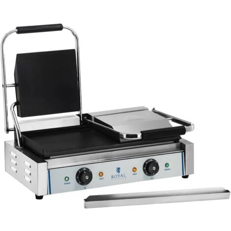 Piastra Per Panini Doppia Elettrica Professionale Griglia In Ghisa 2 X 1800 Watt 6 Piastra Per Panini Doppia Elettrica Professionale Griglia In Ghisa 2 X 1800 Watt - immagine 4