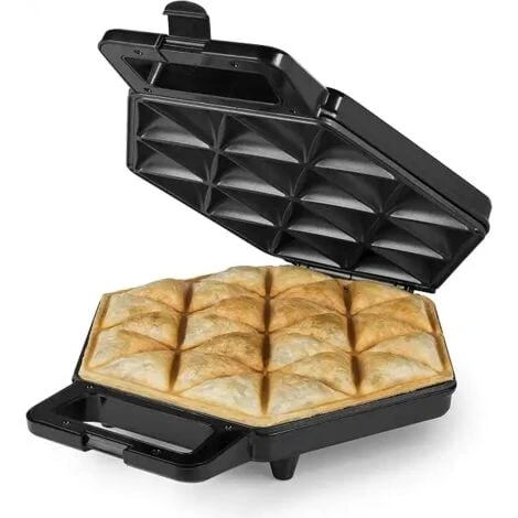 Piastra Samosa Snack Maker 1200 Watt Antiaderente Nero Forme Triangolari 4 Piastra Samosa Snack Maker 1200 Watt Antiaderente Nero Forme Triangolari - immagine 2