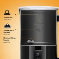 MONTALATTE ELETTRICO CAPPUCCINATORE 240 ML SCHIUMA PER CAFFÈ LATTE 9 MONTALATTE ELETTRICO CAPPUCCINATORE 240 ML SCHIUMA PER CAFFÈ LATTE -Piccoli Elettrodomestici Negozio 23724674 3