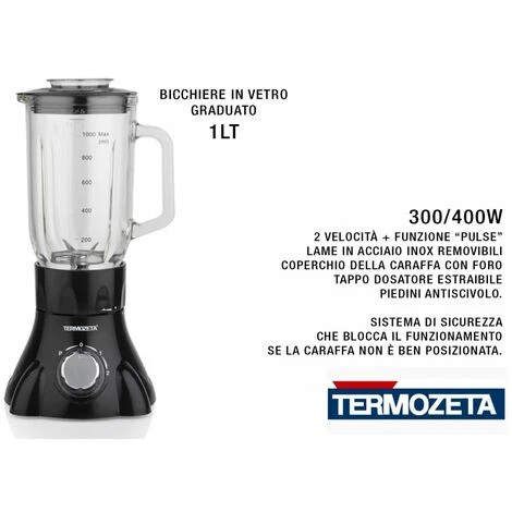 FRULLATORE BLENDER BICCH. VETRO 300/400W 3 FRULLATORE BLENDER BICCH. VETRO 300/400W