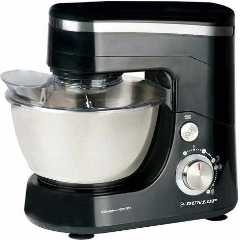 Dunlop Impastatrice Planetaria Ciotola Acciaio 5 LT Impastatore Robot Nero 800W 3 Ganci 4 Dunlop Impastatrice Planetaria Ciotola Acciaio 5 LT Impastatore Robot Nero 800W 3 Ganci - immagine 2