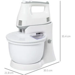 HOMCOM Impastatrice Planetaria Mixer Elettrico A Mano 6 Velocità, Ciotola 3.4L 9 HOMCOM Impastatrice Planetaria Mixer Elettrico A Mano 6 Velocità, Ciotola 3.4L -Piccoli Elettrodomestici Negozio 27977585 3