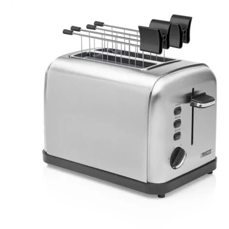 Princess Style Tostapane In Acciaio Design Elegante 2 Vani 850W Campeggio Casa 6 Princess Style Tostapane In Acciaio Design Elegante 2 Vani 850W Campeggio Casa - immagine 4