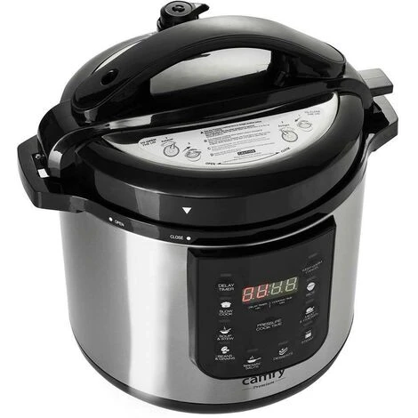 Pentola A Pressione Elettrica 1500W 6lt Acciaio Antiaderente 8 Cotture Timer 4 Pentola A Pressione Elettrica 1500W 6lt Acciaio Antiaderente 8 Cotture Timer - immagine 2