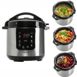 Pentola A Pressione Elettrica 1500W 6lt Acciaio Antiaderente 8 Cotture Timer 11 Pentola A Pressione Elettrica 1500W 6lt Acciaio Antiaderente 8 Cotture Timer -Piccoli Elettrodomestici Negozio 33776938 5