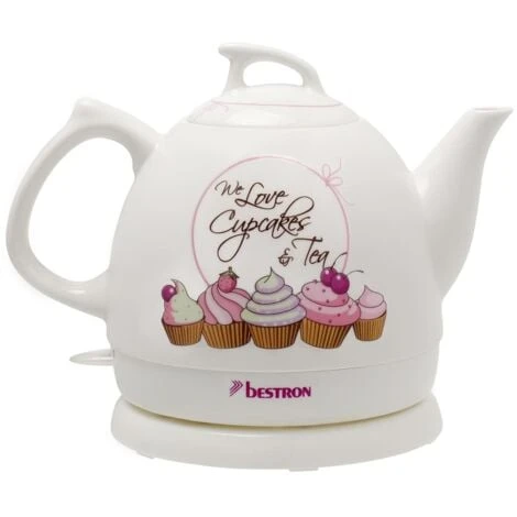 Bollitore Elettrico Per Tè 1785 W Bianco DTP800SD Bestron 4 Bollitore Elettrico Per Tè 1785 W Bianco DTP800SD Bestron - immagine 2