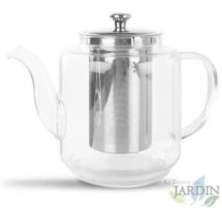 Teiera In Vetro Borosilicato Ad Alta Resistenza Termica. Capacità 1000 Ml.