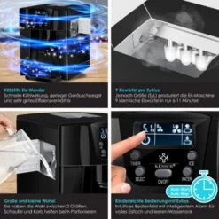 KESSER® Macchina Del Ghiaccio Macchina Per Il Ghiaccio In Acciaio Inox 100W Macchina Per Il Ghiaccio 12 Kg 24 H Cubetti In 2 Dimensioni Preparazione In 6 Min Serbatoio Dell'acqua Da 2 Litri Tim 9 KESSER® Macchina Del Ghiaccio Macchina Per Il Ghiaccio In Acciaio Inox 100W Macchina Per Il Ghiaccio 12 Kg 24 H Cubetti In 2 Dimensioni Preparazione In 6 Min Serbatoio Dell'acqua Da 2 Litri Tim -Piccoli Elettrodomestici Negozio 51985424 3