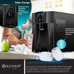 KESSER® Macchina Del Ghiaccio Macchina Per Il Ghiaccio In Acciaio Inox 100W Macchina Per Il Ghiaccio 12 Kg 24 H Cubetti In 2 Dimensioni Preparazione In 6 Min Serbatoio Dell'acqua Da 2 Litri Tim 10 KESSER® Macchina Del Ghiaccio Macchina Per Il Ghiaccio In Acciaio Inox 100W Macchina Per Il Ghiaccio 12 Kg 24 H Cubetti In 2 Dimensioni Preparazione In 6 Min Serbatoio Dell'acqua Da 2 Litri Tim -Piccoli Elettrodomestici Negozio 51985424 4