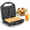 PIASTRA ELETTRICA PER WAFFLE ANTIADERENTE 800WATT WAFFEL CIALDE CREPES AIGOSTAR -Piccoli Elettrodomestici Negozio 53989204 1