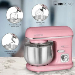 Clatronic Impastatrice Rock N Retro 5 Litri 1100 Watt Rosa KM 3711 11 Clatronic Impastatrice Rock N Retro 5 Litri 1100 Watt Rosa KM 3711 -Piccoli Elettrodomestici Negozio 54177932 5