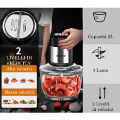 Frullatore Tritatutto Elettrico Da Cucina 2L Tritacarne Con Ciotola 800W SK-7025 -Piccoli Elettrodomestici Negozio 58125913 4