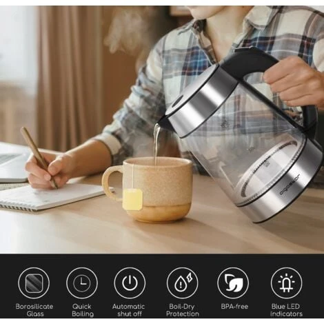 Bollitore Elettrico In Acciaio 2000W Scalda Bevande 1,7L Acqua Tisane Te Aigostar 7 Bollitore Elettrico In Acciaio 2000W Scalda Bevande 1,7L Acqua Tisane Te Aigostar - immagine 5
