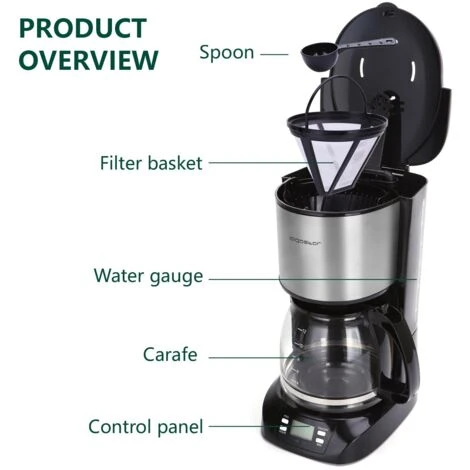 MACCHINA PER CAFFE' AMERICANO TE' FILTRO AIGOSTAR 5 MACCHINA PER CAFFE' AMERICANO TE' FILTRO AIGOSTAR - immagine 3