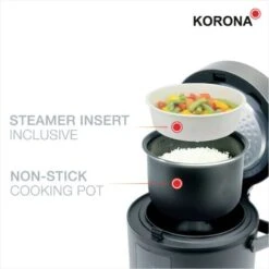 Korona 58011 Cuoci Riso Nero Rivestimento Antiaderente, Funzione Timer -Piccoli Elettrodomestici Negozio 58985702 4