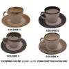 TAZZINE CAFFE' CONF. 6 PZ. C/PIATT. DEC. -Piccoli Elettrodomestici Negozio 59471329 1