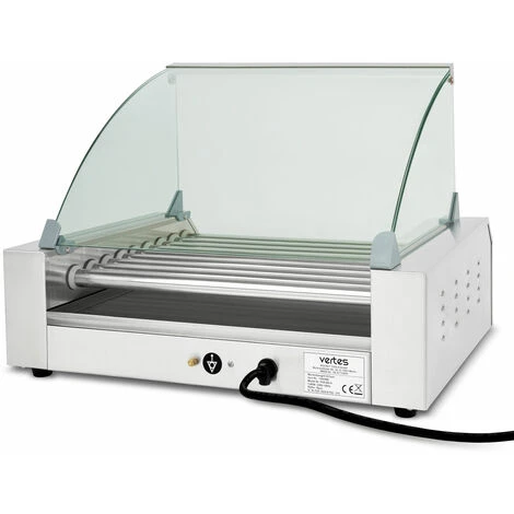 Vertes Macchina Cuoci Hot Dog Maker Salsiccia (9 Rulli, 1800 Watt, Temperatura 50-250°C, 2 Zone Di Riscaldamento, Copertura In Vetro Temprato, Acciaio Inox) 4 Vertes Macchina Cuoci Hot Dog Maker Salsiccia (9 Rulli, 1800 Watt, Temperatura 50-250°C, 2 Zone Di Riscaldamento, Copertura In Vetro Temprato, Acciaio Inox) - immagine 2