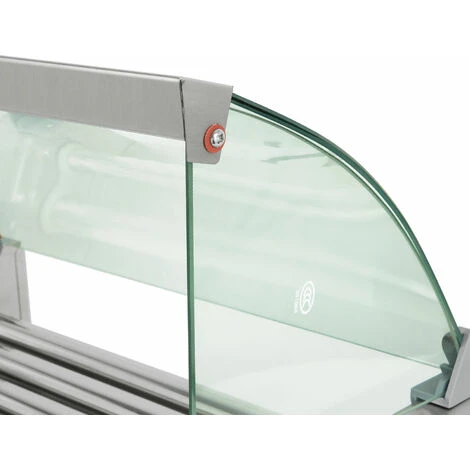 Vertes Macchina Cuoci Hot Dog Maker Salsiccia (9 Rulli, 1800 Watt, Temperatura 50-250°C, 2 Zone Di Riscaldamento, Copertura In Vetro Temprato, Acciaio Inox) 7 Vertes Macchina Cuoci Hot Dog Maker Salsiccia (9 Rulli, 1800 Watt, Temperatura 50-250°C, 2 Zone Di Riscaldamento, Copertura In Vetro Temprato, Acciaio Inox) - immagine 5