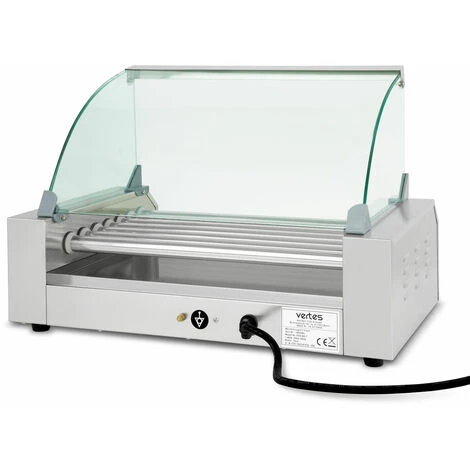 Vertes Macchina Cuoci Hot Dog Maker Salsiccia (7 Rulli, 1400 Watt, Temperatura 50-250°C, 2 Zone Di Riscaldamento, Copertura In Vetro Temprato, Acciaio Inox) 4 Vertes Macchina Cuoci Hot Dog Maker Salsiccia (7 Rulli, 1400 Watt, Temperatura 50-250°C, 2 Zone Di Riscaldamento, Copertura In Vetro Temprato, Acciaio Inox) - immagine 2