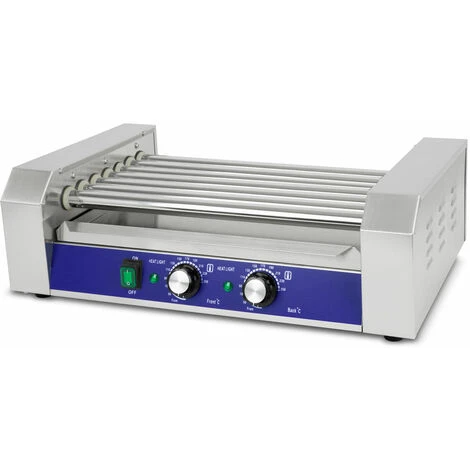 Vertes Macchina Cuoci Hot Dog Maker Salsiccia (7 Rulli, 1400 Watt, Temperatura 50-250°C, 2 Zone Di Riscaldamento, Copertura In Vetro Temprato, Acciaio Inox) 5 Vertes Macchina Cuoci Hot Dog Maker Salsiccia (7 Rulli, 1400 Watt, Temperatura 50-250°C, 2 Zone Di Riscaldamento, Copertura In Vetro Temprato, Acciaio Inox) - immagine 3