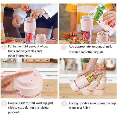 Kueatily Spremiagrumi Frullatore Elettrico Domestico Spremiagrumi Mini Frullatore Veloce 6 Kueatily Spremiagrumi Frullatore Elettrico Domestico Spremiagrumi Mini Frullatore Veloce - immagine 4