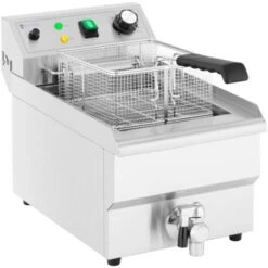 Friggitrice Elettrica Professionale Rubinetto Di Scarico Zona Fredda 5000W 9 L 11 Friggitrice Elettrica Professionale Rubinetto Di Scarico Zona Fredda 5000W 9 L -Piccoli Elettrodomestici Negozio 65341156 5