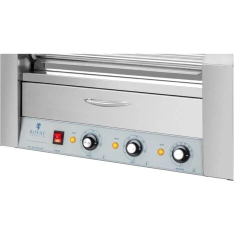 Cuoci Wurstel A Rulli Con 5 Rulli Acciaio Inox Per 8 Salsicce 2 Zone Riscaldate 4 Cuoci Wurstel A Rulli Con 5 Rulli Acciaio Inox Per 8 Salsicce 2 Zone Riscaldate - immagine 2