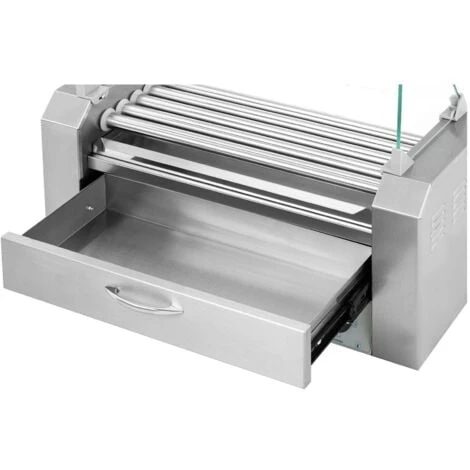 Cuoci Wurstel A Rulli Con 5 Rulli Acciaio Inox Per 8 Salsicce 2 Zone Riscaldate 5 Cuoci Wurstel A Rulli Con 5 Rulli Acciaio Inox Per 8 Salsicce 2 Zone Riscaldate - immagine 3