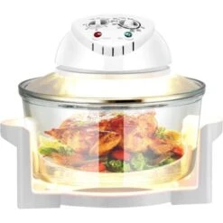 RELAX4LIFE Forno Ad Aria Ventilato Con Capacità 17 Litri, Forno Alogeno Per Cottura Senza Olio, Forno Multifunzione Con Temperatura Regolabile 65°C-250°C, Funzione Timer E Potenza 1200-1400W