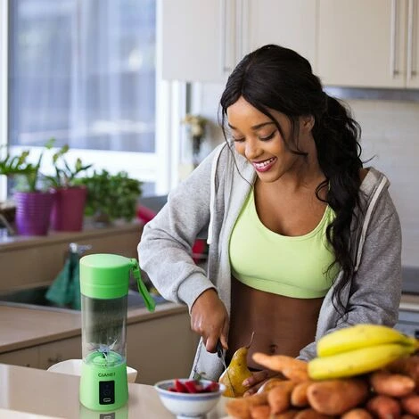 Mini Frullatore USB Portatile - Mini Frullatore Da Cucina Multifunzionale, Frullatore Per Frullati Di Frutta E Verdura Con Custodia Per Il Trasporto. 400 Ml, 6 Lame In Acciaio Inox 4 Mini Frullatore USB Portatile - Mini Frullatore Da Cucina Multifunzionale, Frullatore Per Frullati Di Frutta E Verdura Con Custodia Per Il Trasporto. 400 Ml, 6 Lame In Acciaio Inox - immagine 2