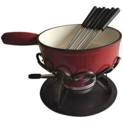 SET TAVOLA E CUOCO FONDUTA ROSSA UNI 24 CM R FERRO A CALDO FORG 1198705