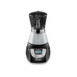 DeLonghi Alicia PLUS EMKP42.B Caffettiera Moka Elettrica 2-4 Tazze, Caffè Caldo Per 30 Minuti, Funzione ORZO, Spegnimento Automatico, Risparmio Energetico, Facile Da Usare E Da Pulire, Nero/Argento