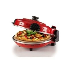 Ariete 919 Pizza In 4' Minuti, Forno Per Pizza, 400 Gradi, Cuoce In 4, Pietra Refrattaria 32 Cm Di Diametro, 1200 Watt, Timer 15, Rosso