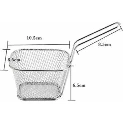 Cestello Per Friggitrice A Filo Metallico Da 8 Pezzi, Mini Patatine In Acciaio Inossidabile Cestini Per Friggere Display Per Alimenti Setaccio Per Patate Strumento Di Cottura Ideale -Piccoli Elettrodomestici Negozio 71373246 5