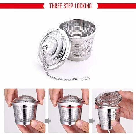 Confezione Da 2 Colini Per Il Tè Sfusi, Colini Per Spezie Da Cucina, Colini Per Il Tè In Acciaio Inossidabile 304 Teiera A Catena Lunga 6 Confezione Da 2 Colini Per Il Tè Sfusi, Colini Per Spezie Da Cucina, Colini Per Il Tè In Acciaio Inossidabile 304 Teiera A Catena Lunga - immagine 4