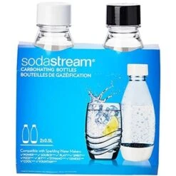 Sodastream 2 Bottiglie Per Gasatore D'acqua, Plastica, Capienza 0,5 Litri