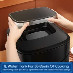 Aigostar Cube Melodia - Friggitrice Ad Aria + Vaporiera 2 In 1, Capacità 7 L , Touch Screen LED, 8 Programmi, 1700 W, Modalità Manuale. Funzione Di Pompaggio E Pulizia. Senza BPA. Ricettario Incluso -Piccoli Elettrodomestici Negozio 72603431 4