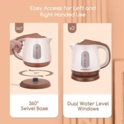 Aigostar Romeo 30HIP - Bollitore Elettrico, Bollitore Acqua Elettrico Piccolo Da 1100W, Capacità 1L, Ebollizione Veloce, Spegnimento Automatico, BPA Free, Marrone 9 Aigostar Romeo 30HIP - Bollitore Elettrico, Bollitore Acqua Elettrico Piccolo Da 1100W, Capacità 1L, Ebollizione Veloce, Spegnimento Automatico, BPA Free, Marrone -Piccoli Elettrodomestici Negozio 72603443 3