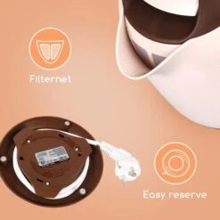 Aigostar Romeo 30HIP - Bollitore Elettrico, Bollitore Acqua Elettrico Piccolo Da 1100W, Capacità 1L, Ebollizione Veloce, Spegnimento Automatico, BPA Free, Marrone 11 Aigostar Romeo 30HIP - Bollitore Elettrico, Bollitore Acqua Elettrico Piccolo Da 1100W, Capacità 1L, Ebollizione Veloce, Spegnimento Automatico, BPA Free, Marrone -Piccoli Elettrodomestici Negozio 72603443 5