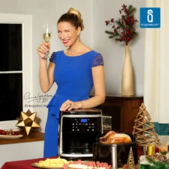 Aigostar Cube 30IBT - Friggitrice Ad Aria 5-in-1, 1900W, 7L, Pannello Touch A Led, 7 Scelte Già Programmate, Forno, Arrostire, Cestello Removibile Anti Aderente, Mantenimento Calore , 20- Ricette -Piccoli Elettrodomestici Negozio 72603464 4