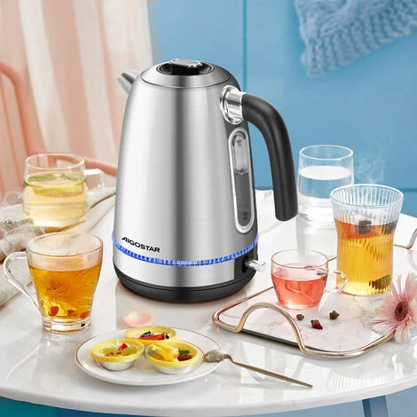 Aigostar Frey - Bollitore Elettrico In Acciaio Inossidabile Da 1,7 Litri. Bollitore Da 2200W Con Luce LED Blu. Filtro Anticalcare, ,Spegnimento Automatico, Protezione Boil-dry,BPA Assente,inox. 7 Aigostar Frey - Bollitore Elettrico In Acciaio Inossidabile Da 1,7 Litri. Bollitore Da 2200W Con Luce LED Blu. Filtro Anticalcare, ,Spegnimento Automatico, Protezione Boil-dry,BPA Assente,inox. - immagine 5