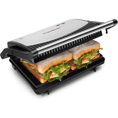Aigostar York 30RUM - Panini Maker/Griglia Elettrica E Sandwich. Piastra Antiaderente Con Apertura Fino A 180º Piatta. Maniglia Antiscottatura, BPA FREE, Indicatore Luminosa. Potenza Fino A 800W 3 Aigostar York 30RUM - Panini Maker/Griglia Elettrica E Sandwich. Piastra Antiaderente Con Apertura Fino A 180º Piatta. Maniglia Antiscottatura, BPA FREE, Indicatore Luminosa. Potenza Fino A 800W