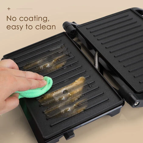 Aigostar York 30RUM - Panini Maker/Griglia Elettrica E Sandwich. Piastra Antiaderente Con Apertura Fino A 180º Piatta. Maniglia Antiscottatura, BPA FREE, Indicatore Luminosa. Potenza Fino A 800W 5 Aigostar York 30RUM - Panini Maker/Griglia Elettrica E Sandwich. Piastra Antiaderente Con Apertura Fino A 180º Piatta. Maniglia Antiscottatura, BPA FREE, Indicatore Luminosa. Potenza Fino A 800W - immagine 3