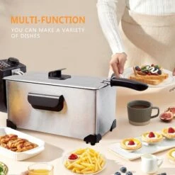 Aigostar Agni 30HEY - Friggitrice 2200Watts, Capacità 3Litri, Controllo Di Temperatura, Ciotola D'olio Removibile. Realizzata In Acciaio Inossidabile. Design Esclusivo. 9 Aigostar Agni 30HEY - Friggitrice 2200Watts, Capacità 3Litri, Controllo Di Temperatura, Ciotola D'olio Removibile. Realizzata In Acciaio Inossidabile. Design Esclusivo. -Piccoli Elettrodomestici Negozio 72603514 4